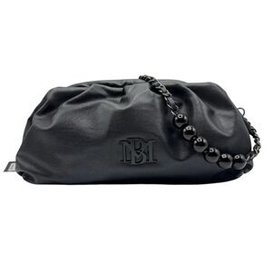 BADGLEY MISCHKA Black Wrapped Clutch Purse with Crossbody Strap